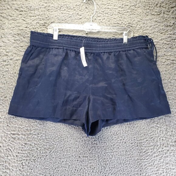 J. Crew Shorts Womens XL Navy Blue Linen Drawstring Lightweight Casual *NWT* - Picture 1 of 11